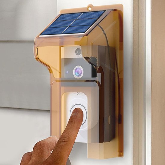 Ring Deurbel Cover - Chime Camera Protector - Buiten Beveiliging - Transparant Gezichtsontwerp - 24 x 12 x 8 cm — afbeelding 3