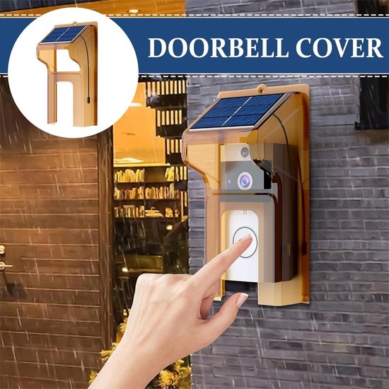 Ring Deurbel Cover - Chime Camera Protector - Buiten Beveiliging - Transparant Gezichtsontwerp - 24 x 12 x 8 cm — afbeelding 2