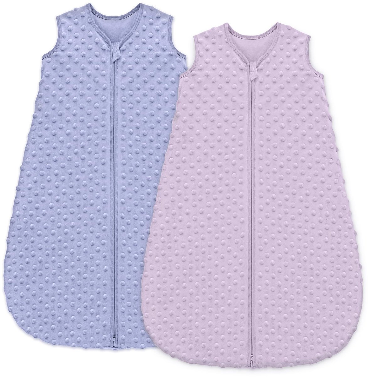 SnelShoppen - Set van 2 Babyslaapzakken Winter 1,5 TOG - Babyslaapzak Herfst 0-6 maanden - 67 cm - Taro Lila voor Jongens en Meisjes - Ideaal voor Pas