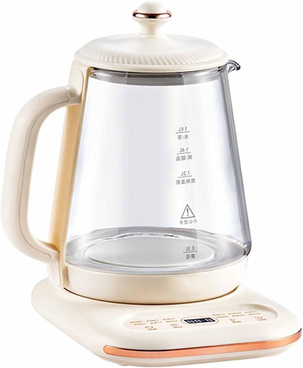Glazen Waterkoker - Theeapparaat Warmhoudfunctie - Thee Zetten - Meertraps Temperatuurregeling - 1.6L - Transparant