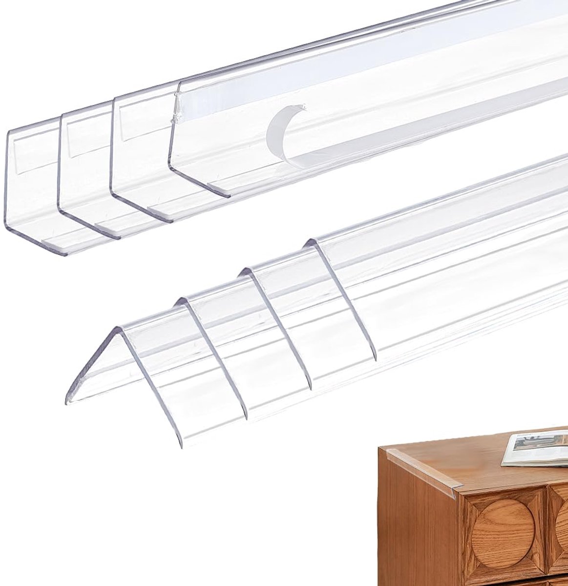 Dailygoods - 14 Stuks Doorzichtige Hoekbeschermers voor Muur - Zelfklevende Randbescherming