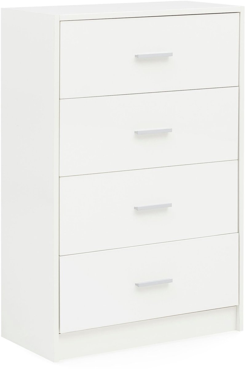 Design dressoir WL5.864 Wit Hoogglans 60x90x30 cm Dressoir Hout Modern | Smalle laden ladekast Eetkamer | Kleine kast voor alle doeleinden. Linnen slaapkamer op de borst