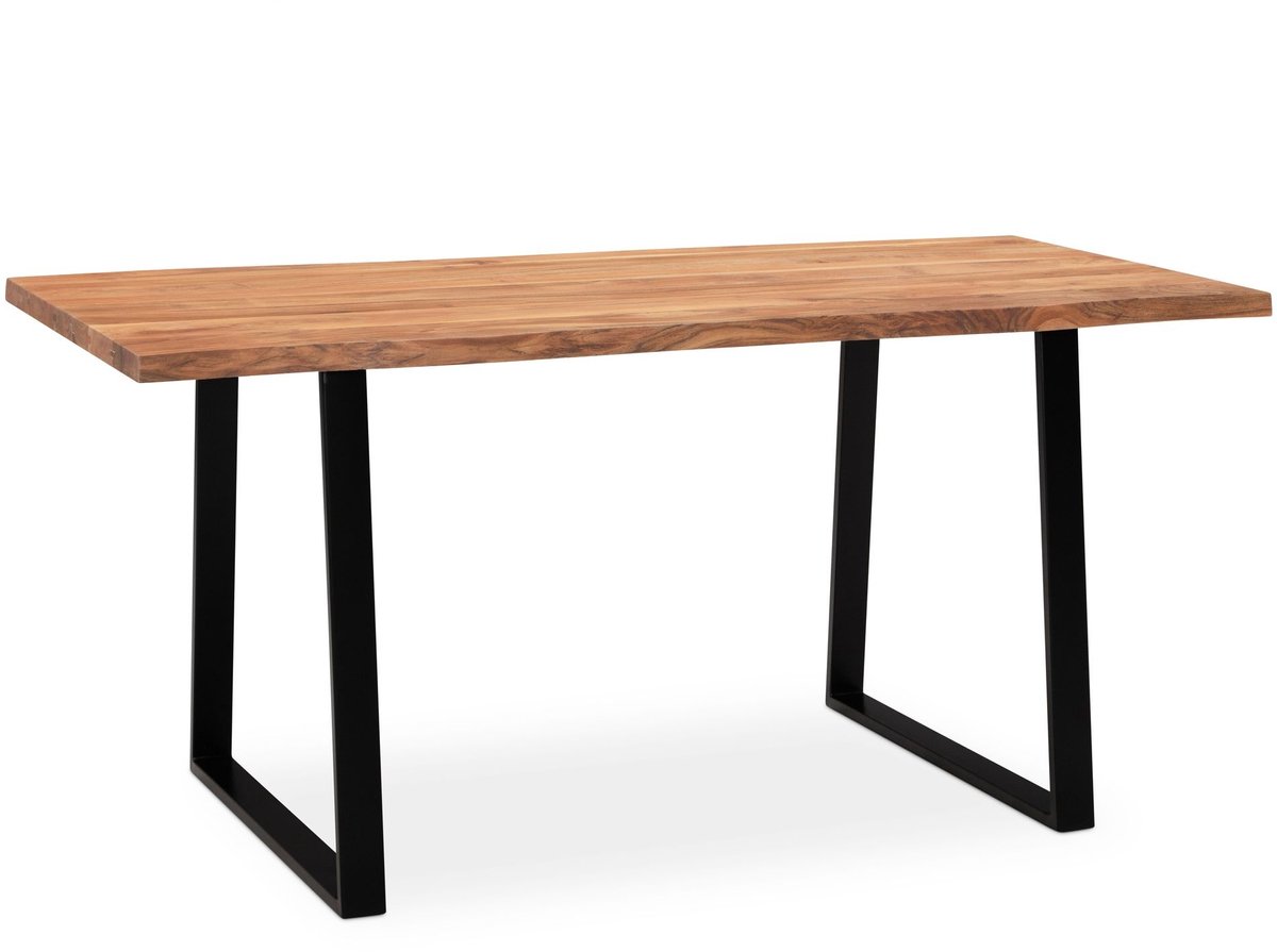 Bureau acaciahout zwart 200x100 cm