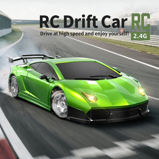 RC Drift Auto - Afstandsauto Racewagen - Drift Wedstrijden - Verstelbare Gyroscoop - 20 x 16 x 10 cm — afbeelding 3