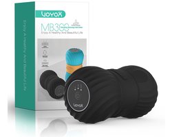 SnelShoppen - Vibrerende Pinda-Massagebalroller voor Spieren, Oplaadbare Dubbele Lacrosse-Massagebal voor Diepe Weefselmassage, Yoga en Fitness, Ideaa