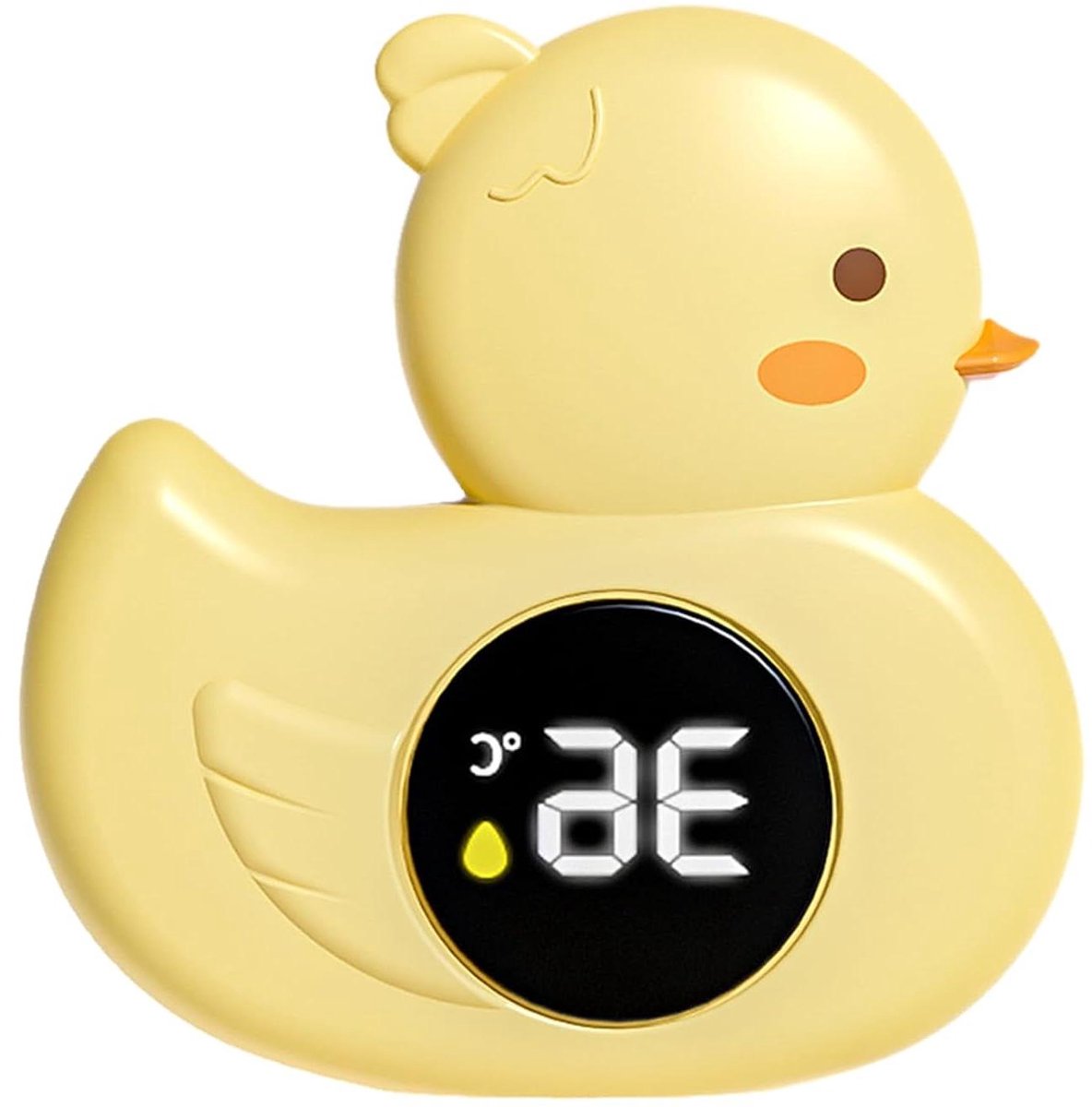 Baby Badthermometer - Drijvend Speelgoed - Veilig Baden - Stille Lichtindicatie - 12 x 12 x 5 cm - Geel