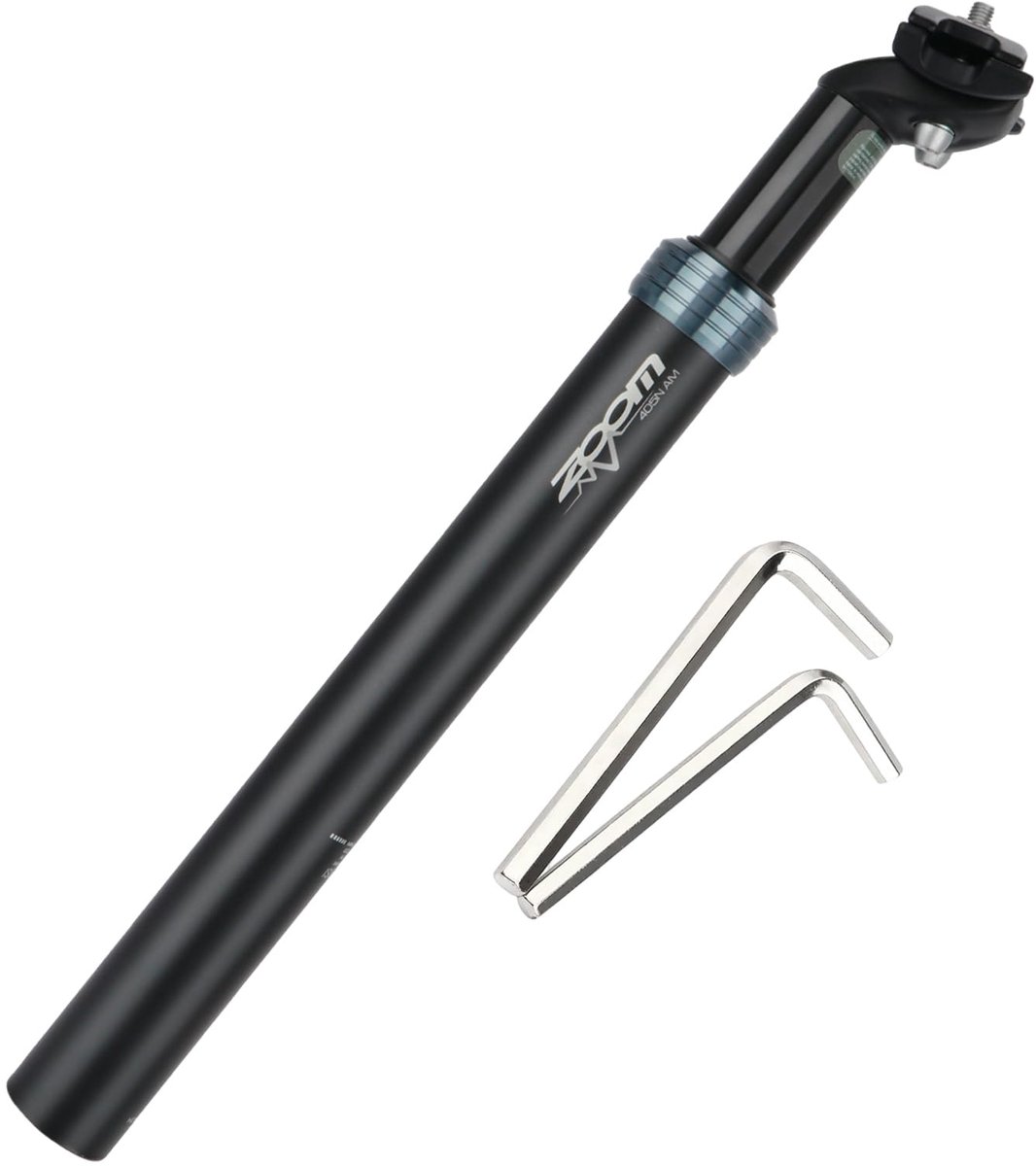 SnelShoppen - Fietszadelpen met vering Ø31,6 mm, Aluminium Zadelpen 350 mm, Verende Schokdemper voor Mountainbikes en Stadsfietsen
