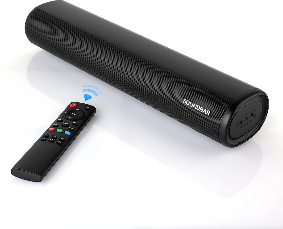 SnelShoppen - Soundbar met Draadloze Subwoofer, 3 Equalizerstanden, Bluetooth 5.0, HDMI, Optisch, AUX, USB, Home Theater Surround Systeem voor 4K TV,