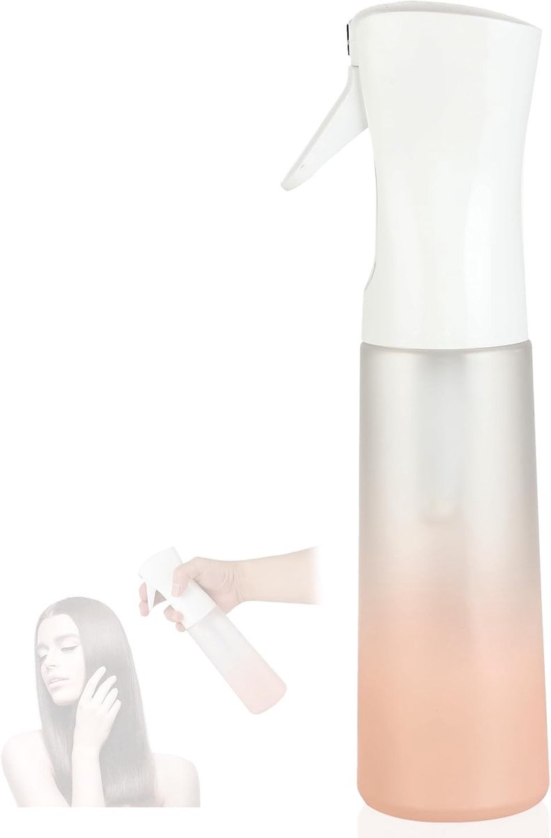 Spuitfles, 300 ml, voor haar, planten, huidverzorging, haarsprays, reiniging en tuinieren, waterspray (perzik)
