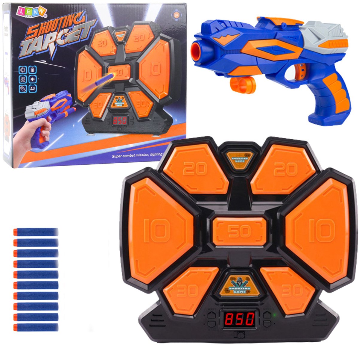 Arcade Game Gun Foam Darts Elektronische dartbordteller