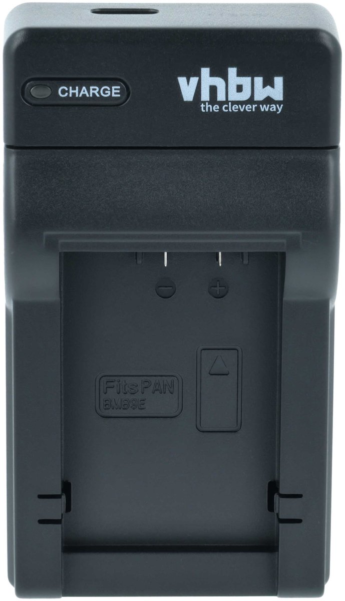 vhbw USB-C-oplader, compatibel met Panasonic Lumix DC-FZ83, DC-FZ82, DMC-FZ150, DMC-FZ100, DMC-FZ40 camera – oplaadstation + USB-C-kabel met oplaadindicator