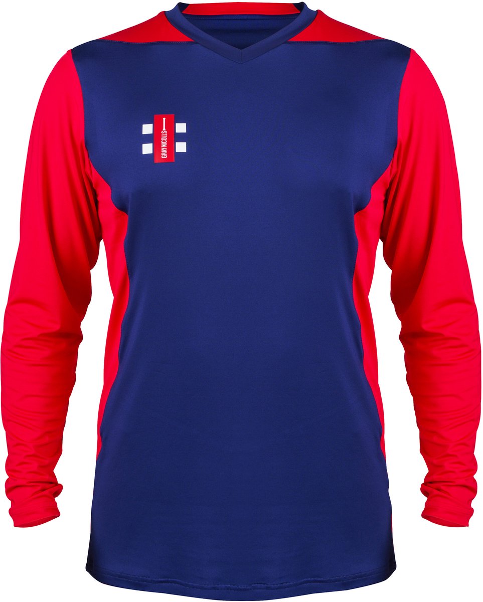 Gray-Nicolls Cricket SHIRT T20 L/S NV/RD S Small - Navy / Rood