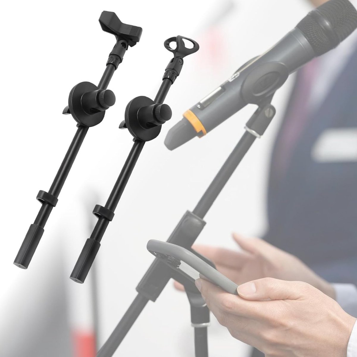 Microfoon Boom Arm - Statief Mic Rod - Live Toepassing - 360 Graden Roterend - 44 cm - Zwart