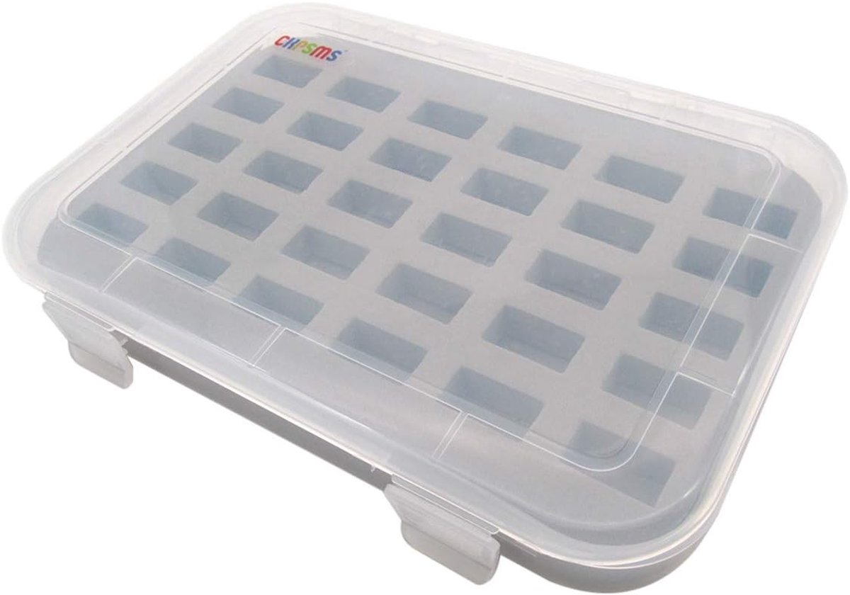 Plastic opbergdoos voor 30 spoelen met deksel - Ideaal voor naaibenodigdheden en organisatie