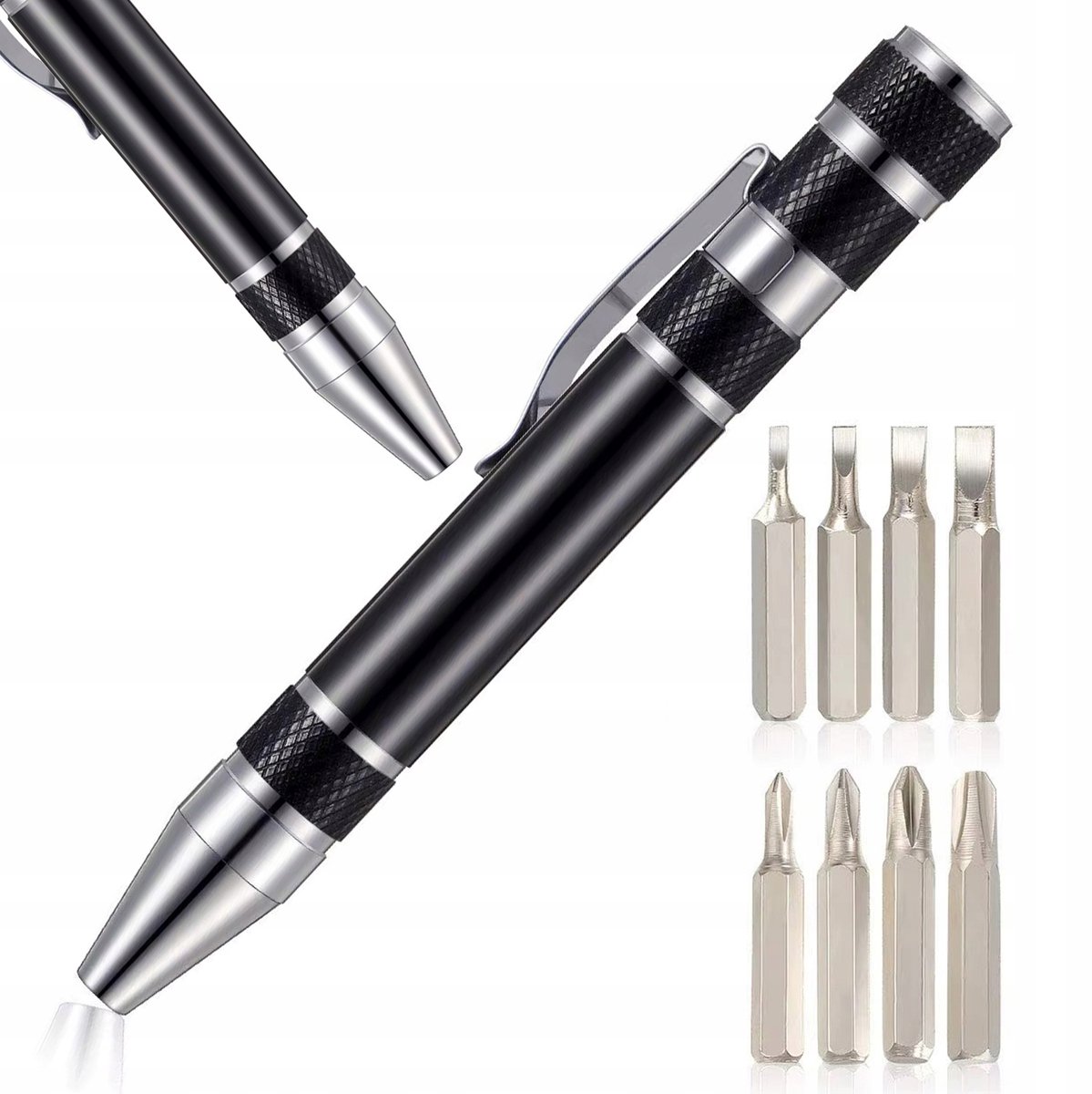 Rosfix Precieze Schroevendraaier Pen - 8 Bits Aluminium Houder - Magnetisch, Compact