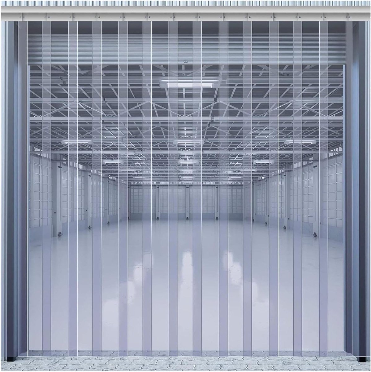 Strookgordijn PVC - Scheidingsgordijn Zacht - Ruimte Isoleren - Hoge Transparantie - 1.05x2.3m - Transparant