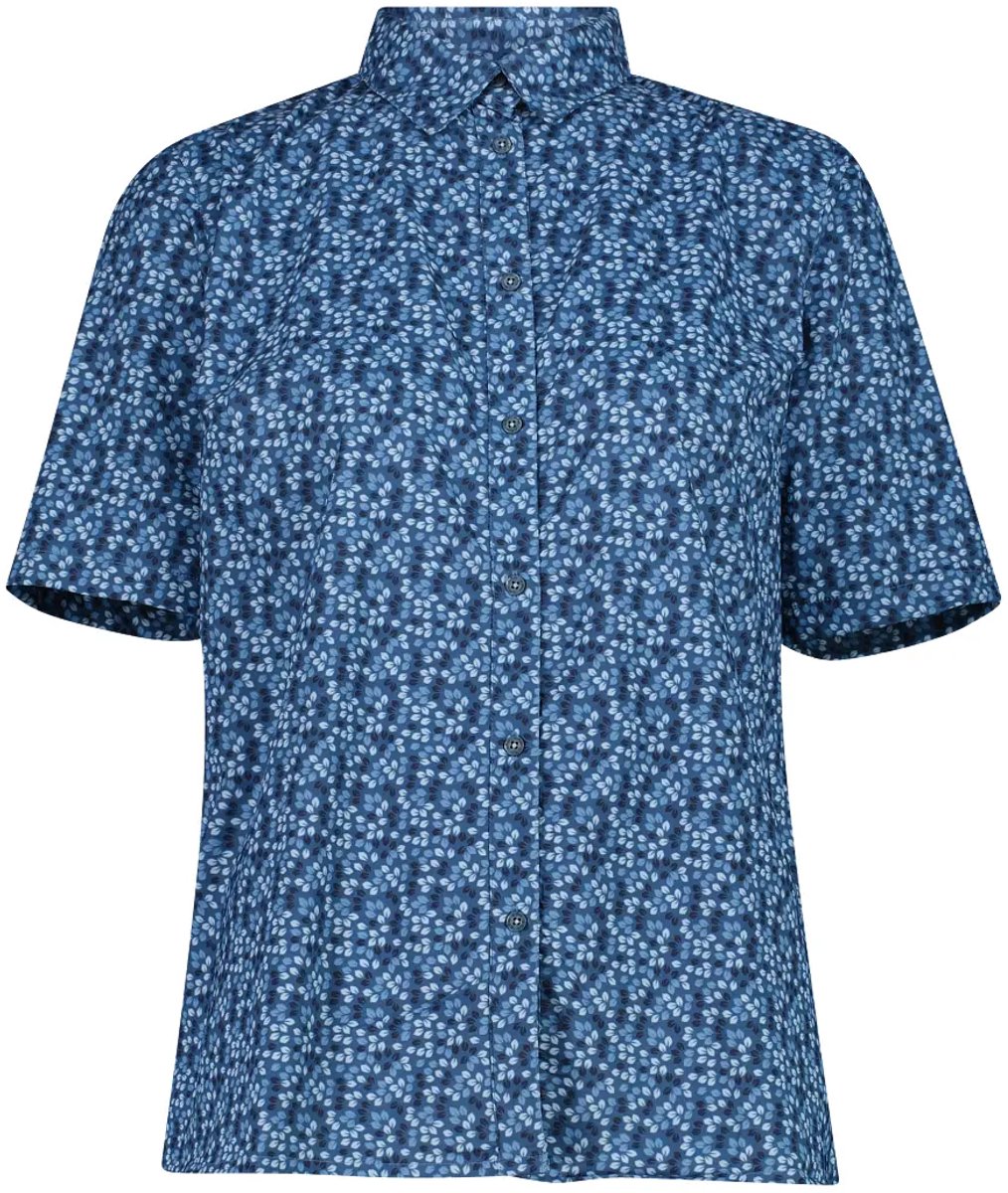 Stretch T-Shirt Met Volledige Print En 3/4 Mouwen Dames CMP Blauw