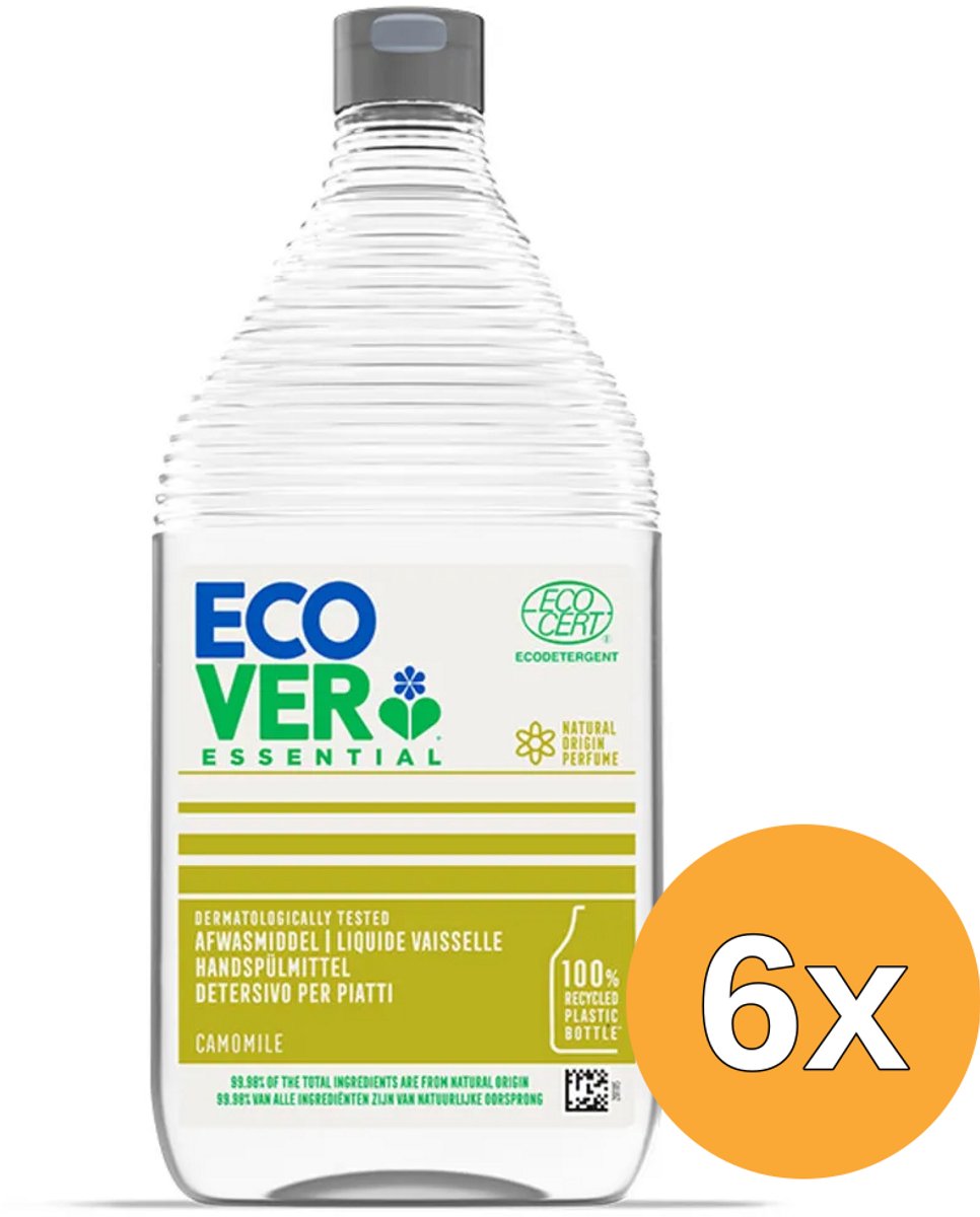 6x Ecover Afwasmiddel Kamille (950 ml)