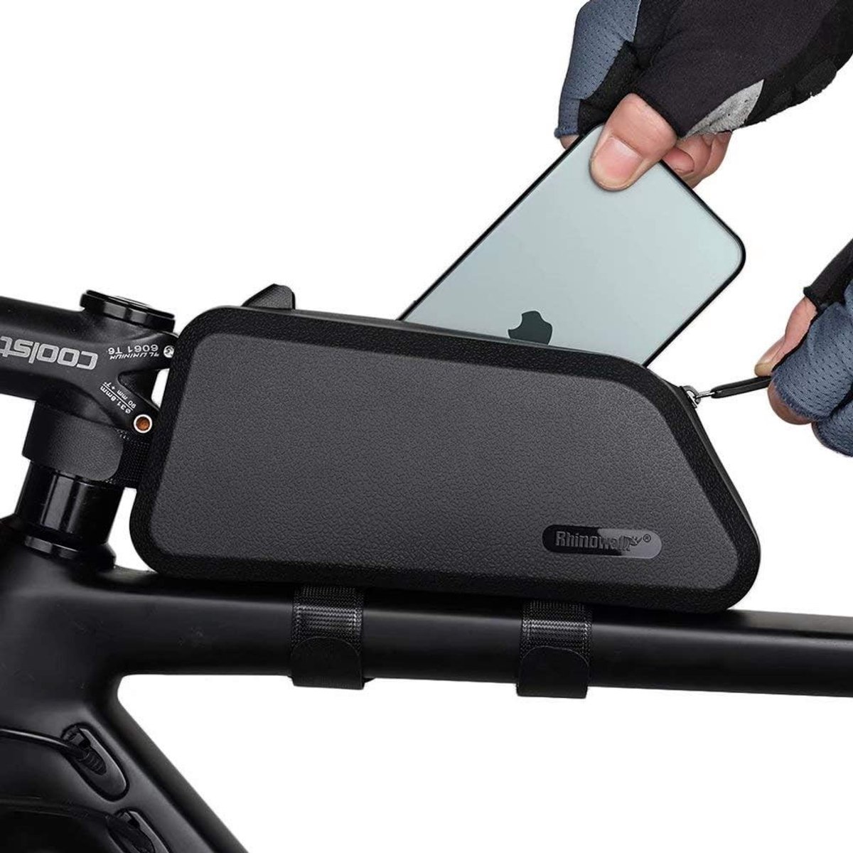 Fietstas - Zwart - 23 x 7 x 10 cm - Waterdichte TPU Hardshell Fietstas van 1,5 Liter - Voor Outdoor en Fietsen