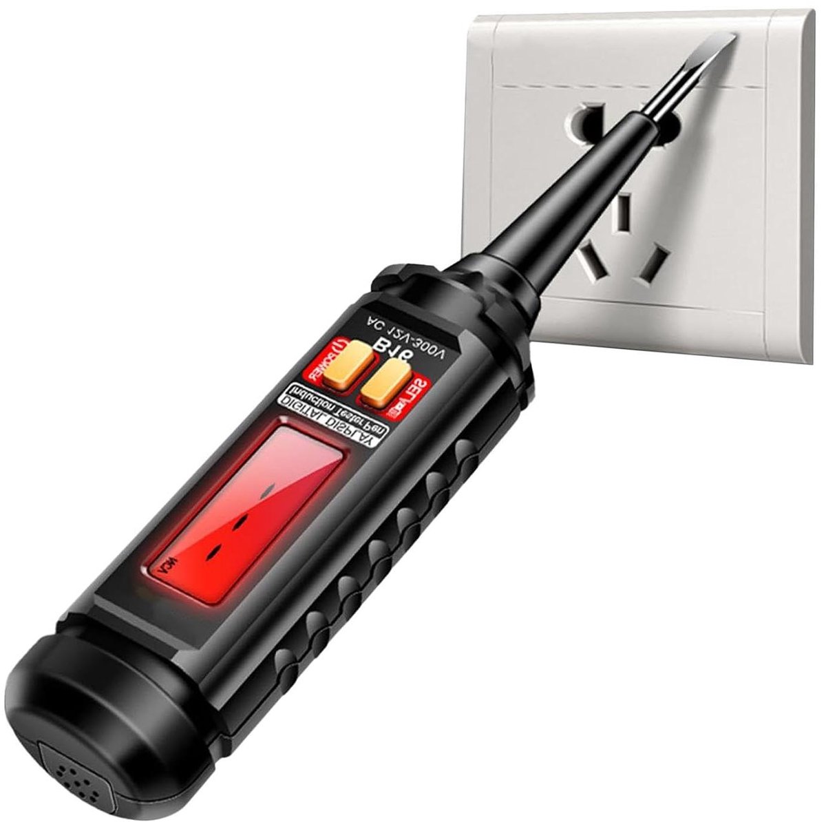 Spanningstester Pen - Stroomtester Detector - Elektrische Inspectie - Digitaal LCD Display - 16 cm - Grijs