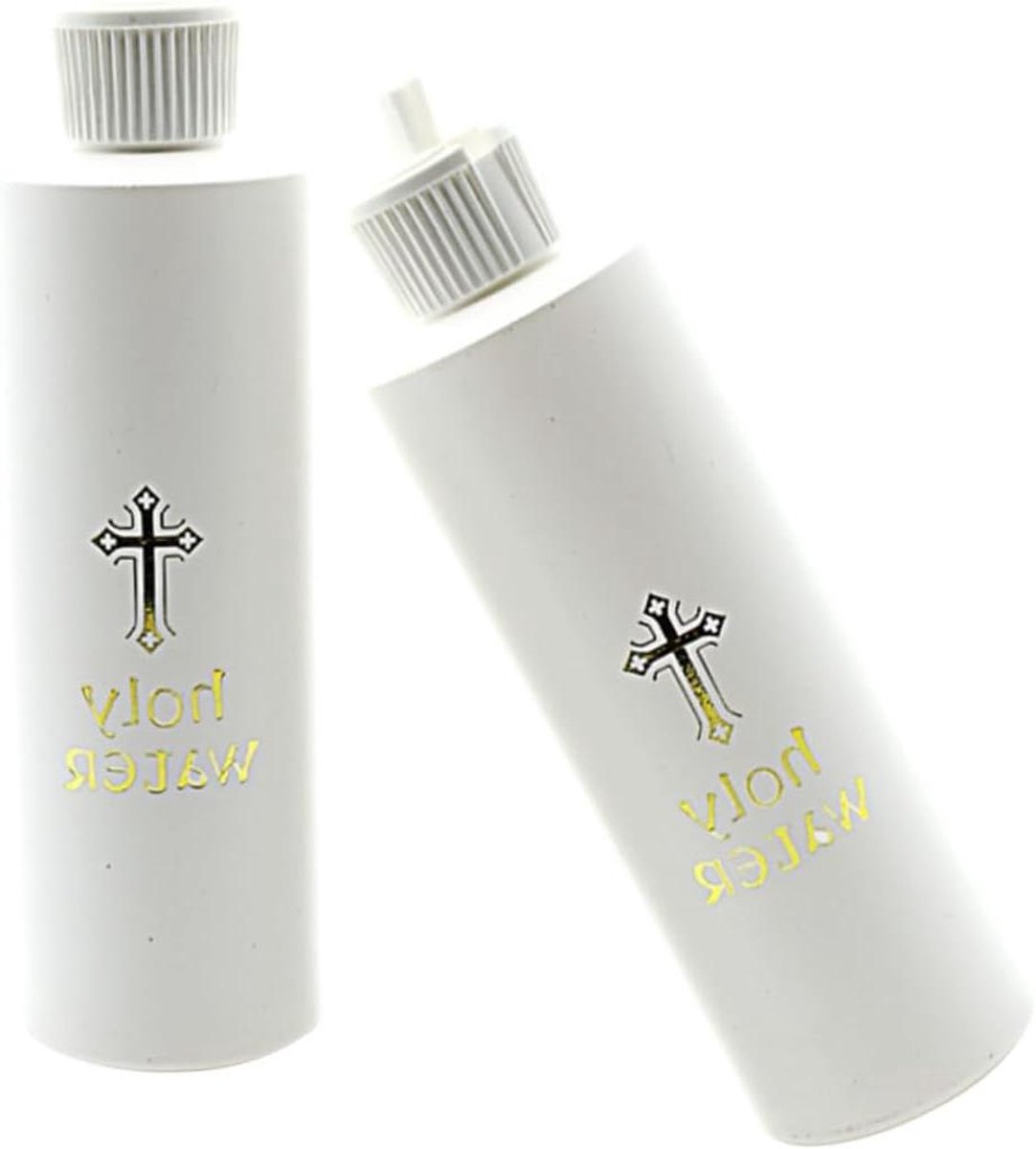Wijwater Flessen - Religieuze Benodigdheden - Religieus Gebruik - Veiligheidsdoppen - 10 stuks - Wit