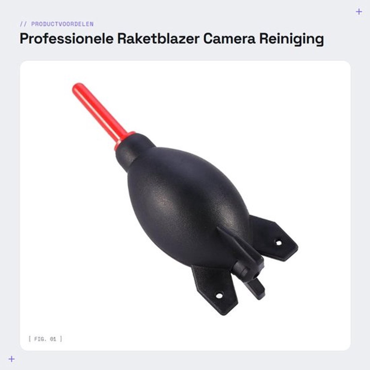 Raketblazer Professionele Reiniging - Luchtblazer - Stofblazer - Statiefbasisontwerp - Afneembare Luchtmondstuk - 16,8 cm Hoog