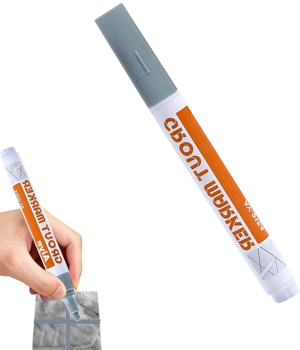 Voegpen - Tegelmarker Reparatiepen - Voegen Herstellen - Sneldrogend Waterdicht - 14 cm - Zwart