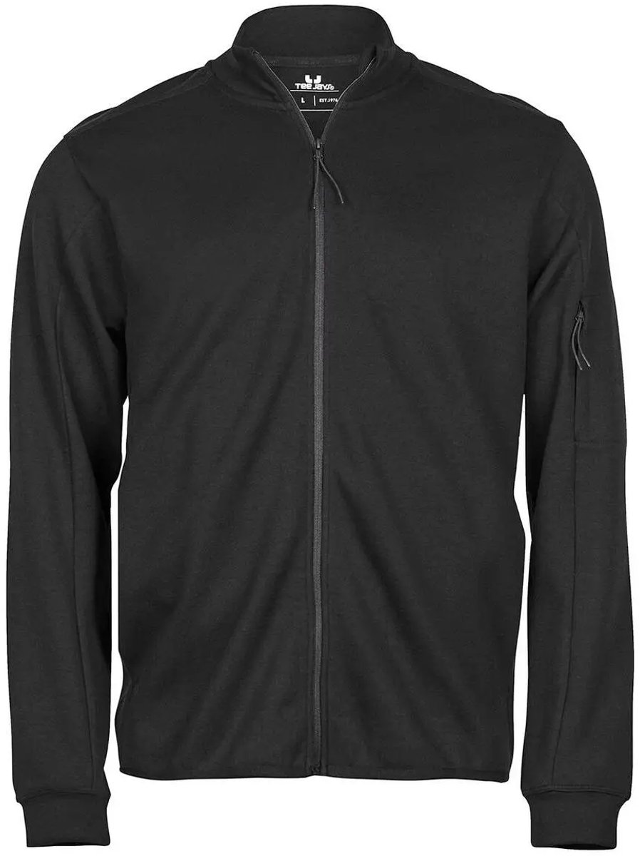 Tee Jays - Athletic Full Zip Sweat - Black - S