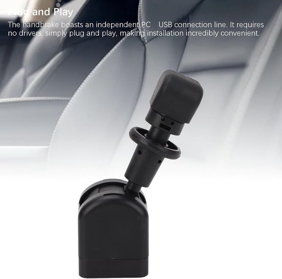 PC Handrem - Race Simulator - Truck Rijden - Authentieke Ervaring - Tot 55mm Clamp - Zwart van Merkloos — afbeelding 3