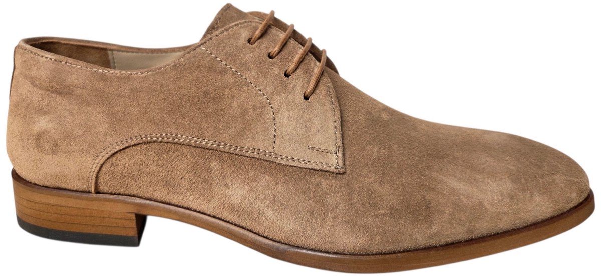 Melik Schitz Sigaro Suede Nette Veterschoenen Beige Suede Heren - Beige - 45