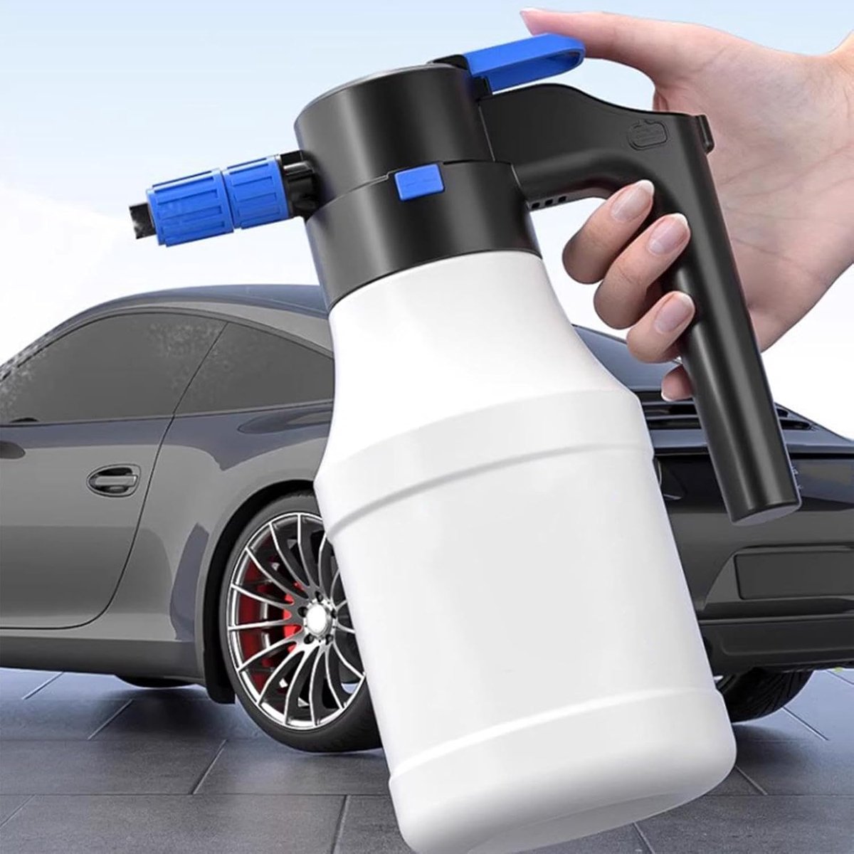 Elektrische Auto Foam Sproeier - Schuim Spuit Batterij - Auto Wassen - Geavanceerde Schuimgeneratie - 1.5L - Multi kleuren