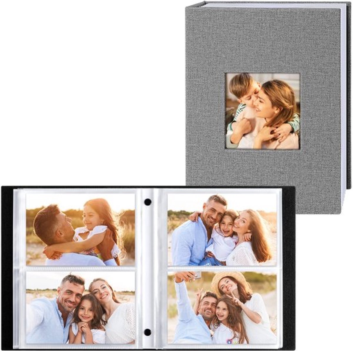 Fotoalbum 200 Foto's - 50 Bladen/100 Pagina's - Linnen - 10x15 cm - Stofvrij - Elegant Ontwerp - Compact Formaat - Fotosboek