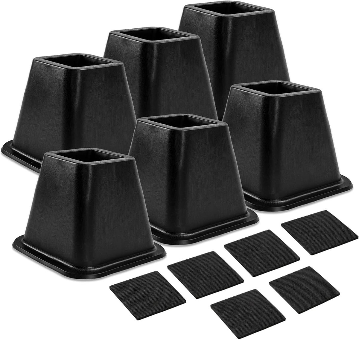 Bedmeubelverhogers - Banklifters - Meubels Verhoging - Anti-Tilt Stabiliteit - 10 cm Hoog - Zwart