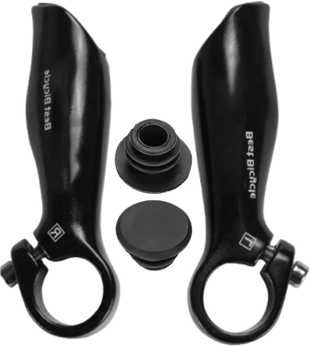 Fietsstuur Handvatten - Fietsgrepen Stuurgrepen - Comfortabel Fietsen - Antislip Ergonomisch - 22 cm Stuurdiameter - Zwart