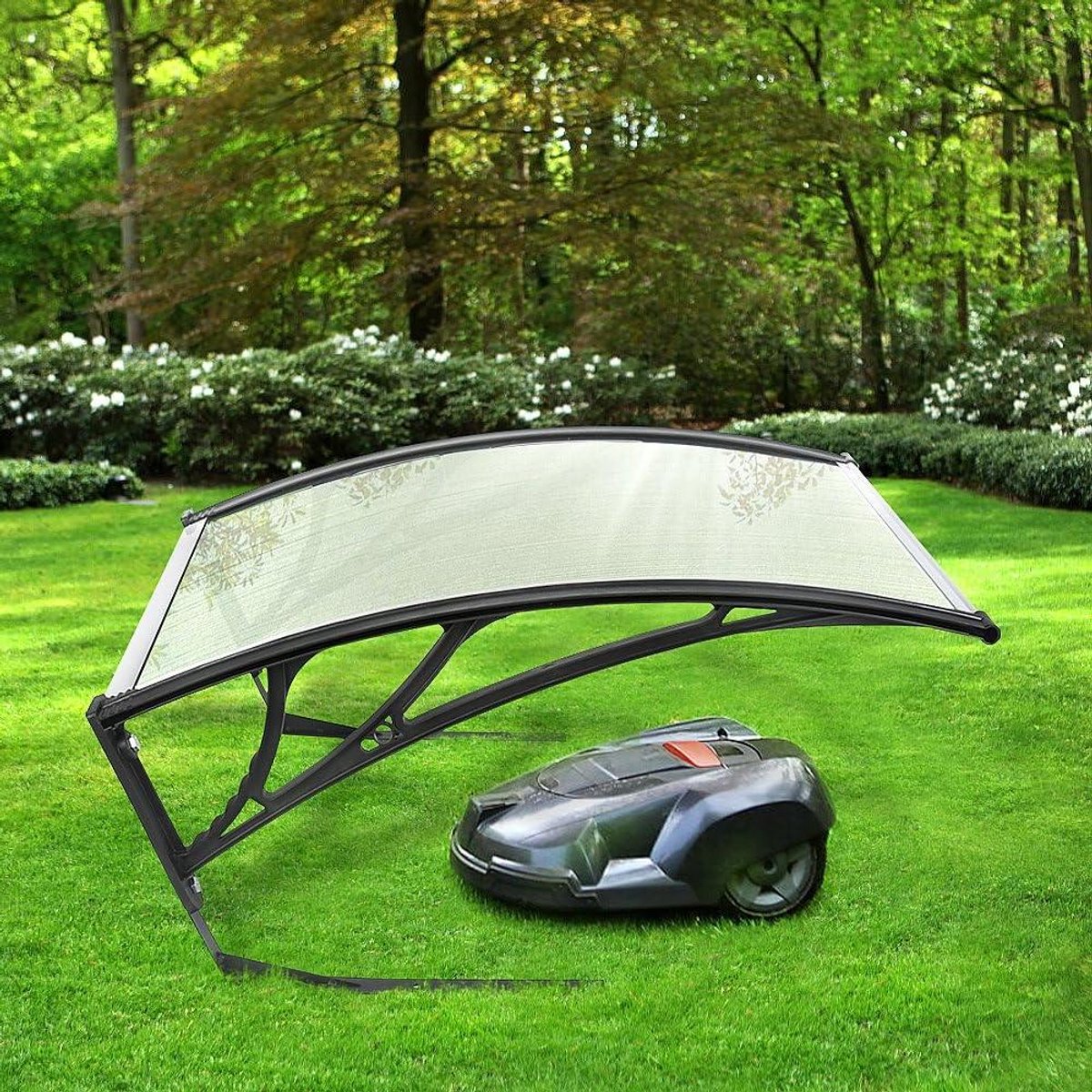 Robotic Grasmaaier Garage - Carport Beschermhoes - Bescherming Tuinmachines - Dubbelwandig Polycarbonaat - 102 x 78 x 34 cm - Transparant