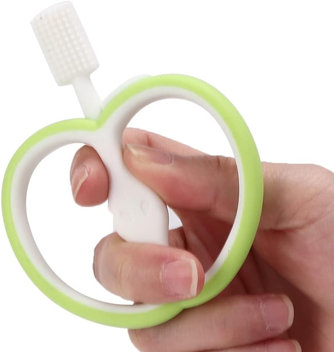 Zachte Silicone Tandenborstel voor Baby's met Ergonomische Grip en Fruitvorm | Effectieve Mondverzorging, Tandjes Poetsen en Veilig Materiaal