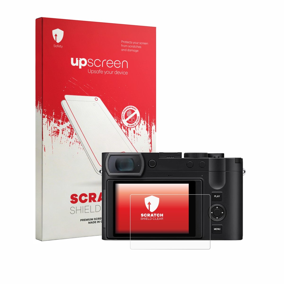 upscreen - Screenprotector voor Leica Q3 Monochrom - Folie Beschermfolie transparant