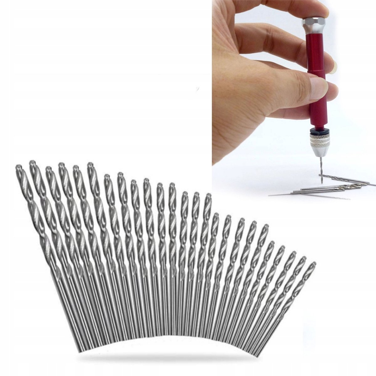 Rosfix Mini Boortjes Set 25 Stuks - HSS Snelstaal Spiraalboren - 0,5–3,0 mm