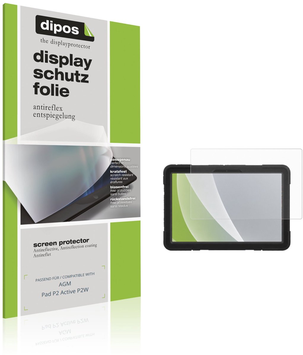 dipos – 2x Matte Beschermfolie geschikt voor AGM Pad P2 Active P2W | Krasbestendige & antireflecterende Screenprotector Ultra-Thin