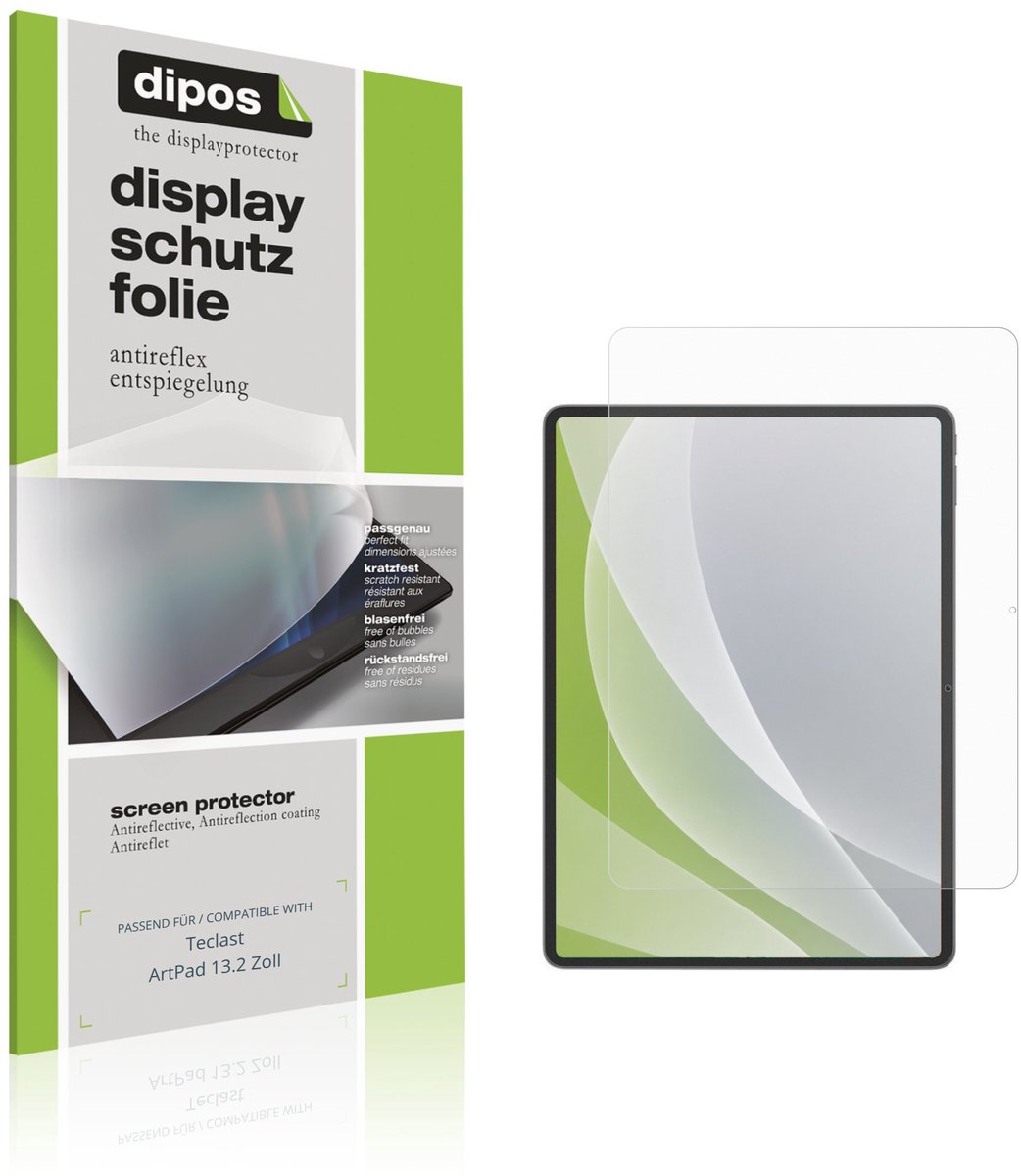 dipos – 2x Matte Beschermfolie geschikt voor Teclast ArtPad 13.2 Inch | Krasbestendige & antireflecterende Screenprotector Ultra-Thin