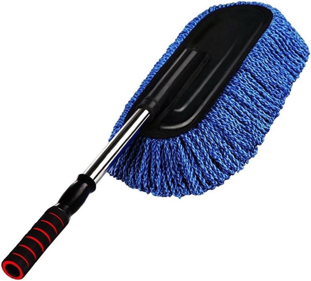 Autowasborstel - Stofdoek Dweil - Auto Reinigen - Nanotechnologie Microvezel - 85 cm - Blauw