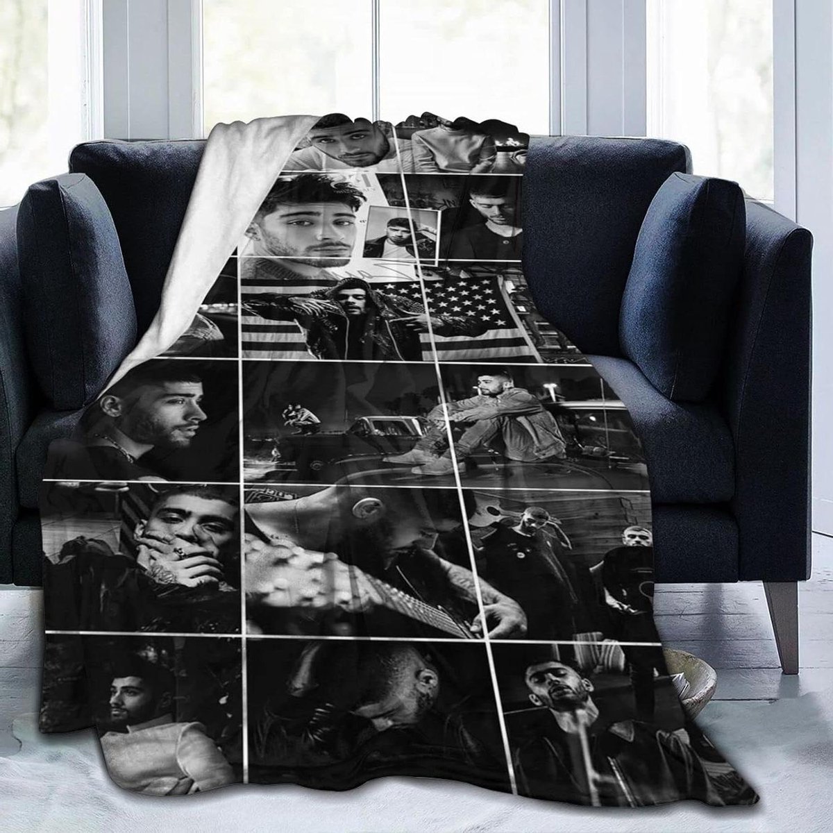 Zayn Malik Collage Deken - Fleece Deken - Gezelligheid Thuis - Anti-Pilling Flanel - 200 cm x 150 cm - Multicolor