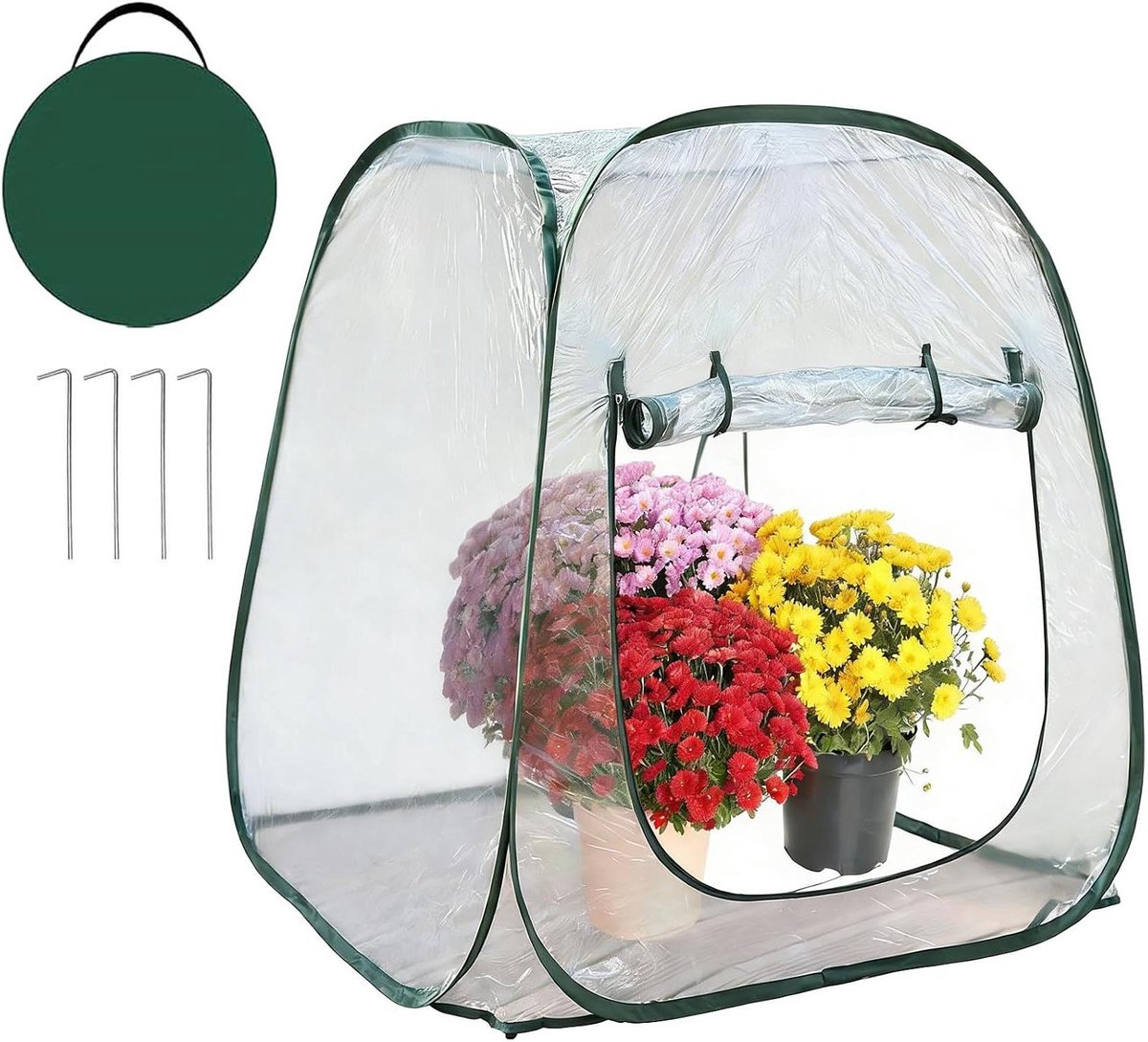 Mini Kas - Kweekkas Tuin - Planten Beschermen - Hoge Lichtdoorlatendheid - 98 x 98 x 98 cm - Transparant
