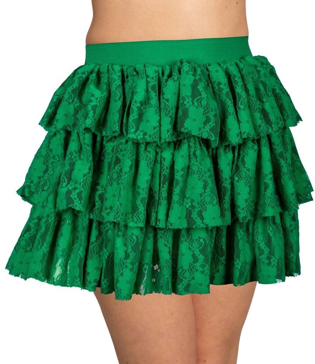 Rokje Groen Met Kant Onesize