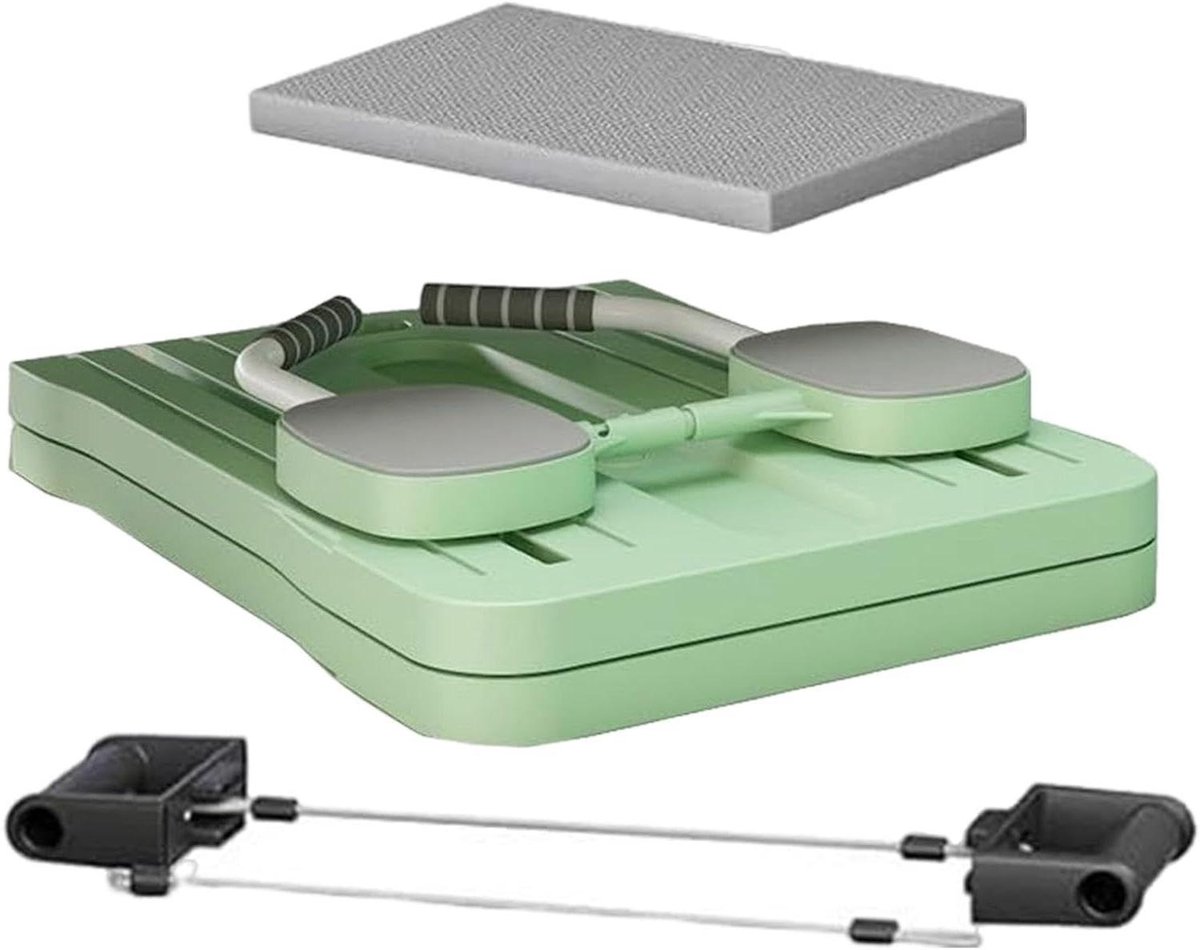 Pilates Trainingsbord - Thuis Fitness - Kernspieren Trainen - Auto-Rebound Technologie - 105x40cm - Groen