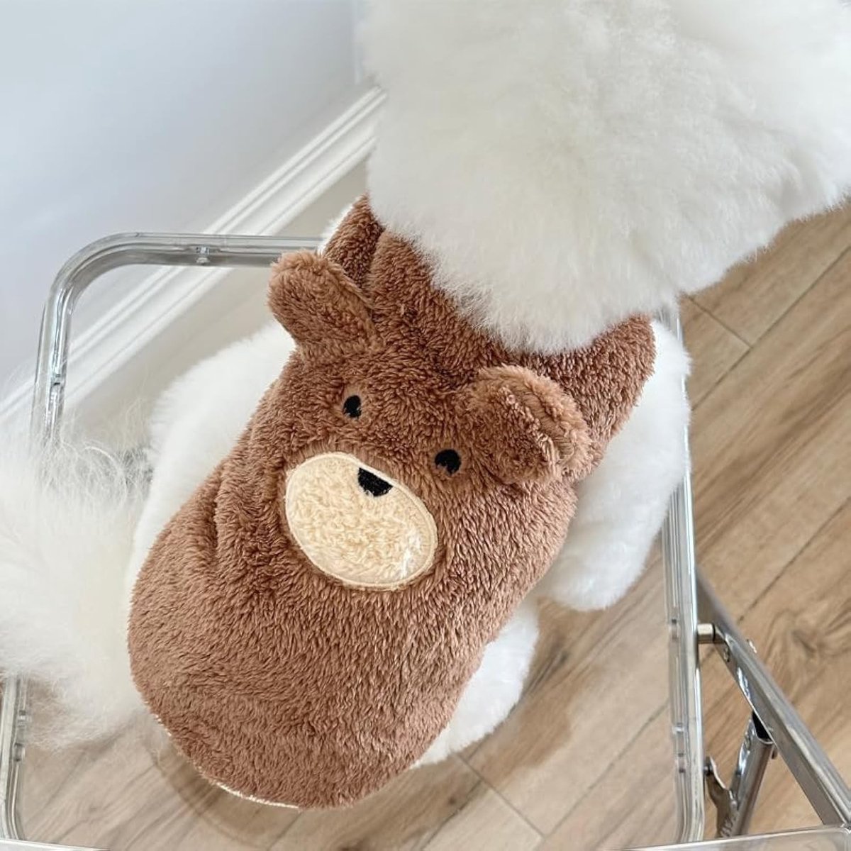 Knusse wintertrui voor kleine en middelgrote honden en katten, warme pluche jas voor koud weer, ideaal voor huisdieren in de winter