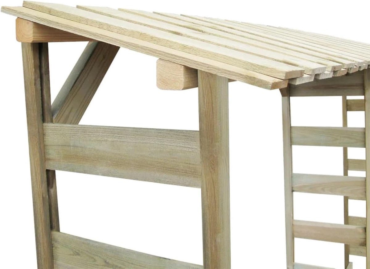 Tuinhuis Dubbele Schuur - Houthok Opslag - Hout Opslaan - Geïmpregneerd Hout - 300 cm Breed - Natuurlijk