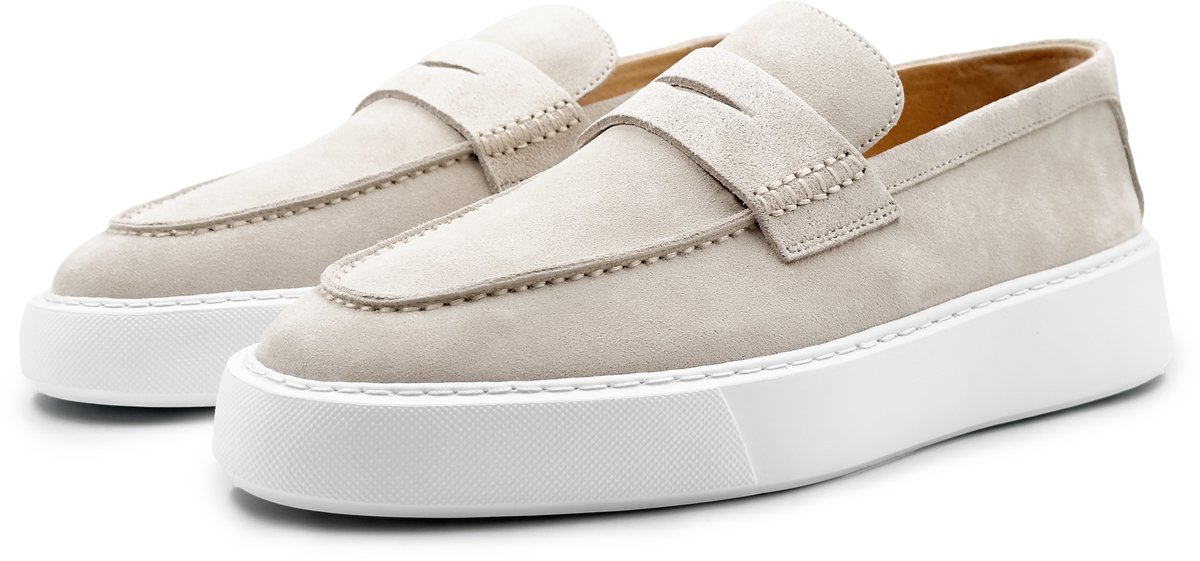 Dutch'D ® Loafers - Instapper - Zand Beige - Luxe - Sportief - Suede leer - Atmos ERA - Maat 44
