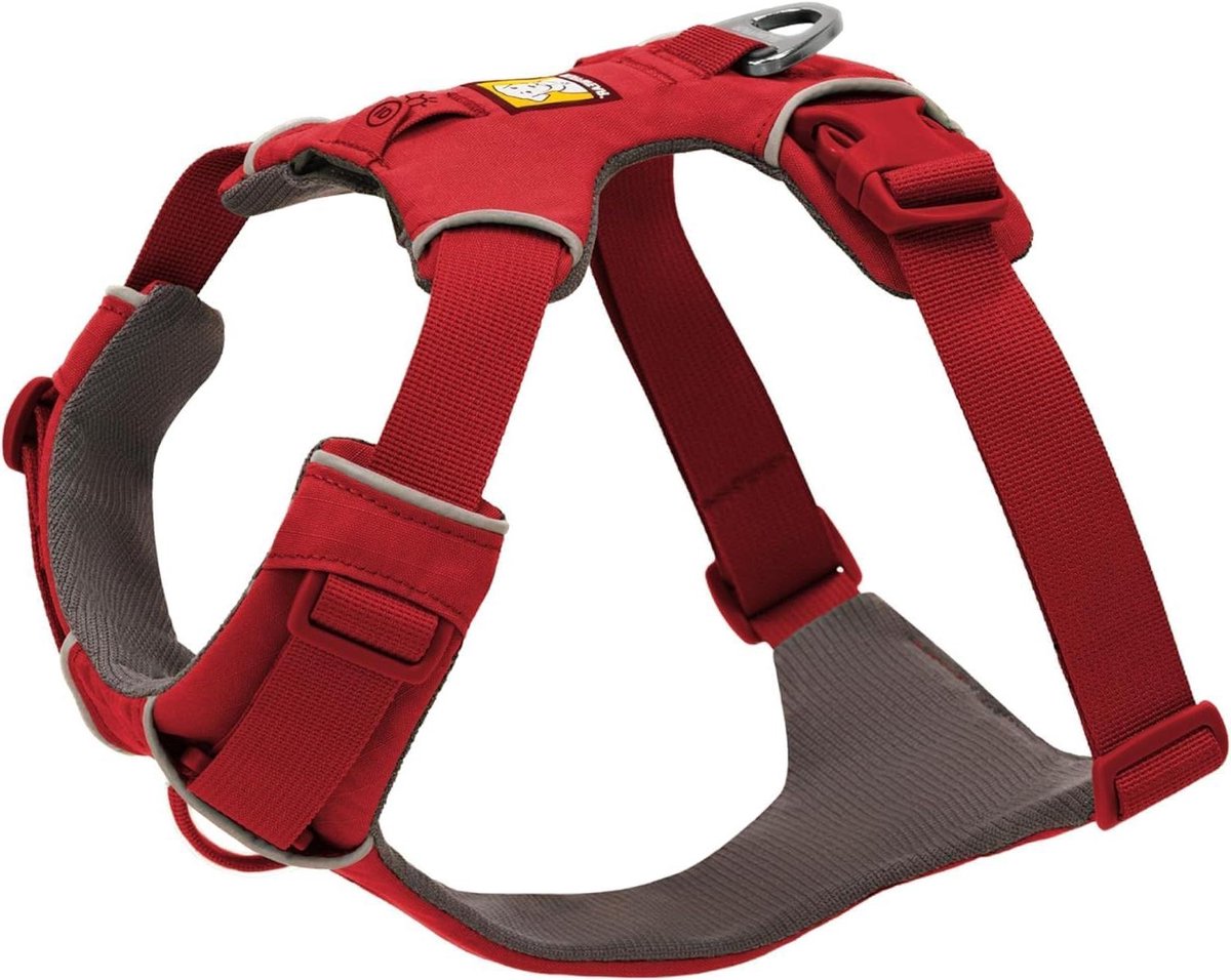 Honden Harnas - Anti-trek Tuigje - Dagelijks Uitlaaten - Twee Lijn Bevestigingen - 81-107 cm - Rode Canyon