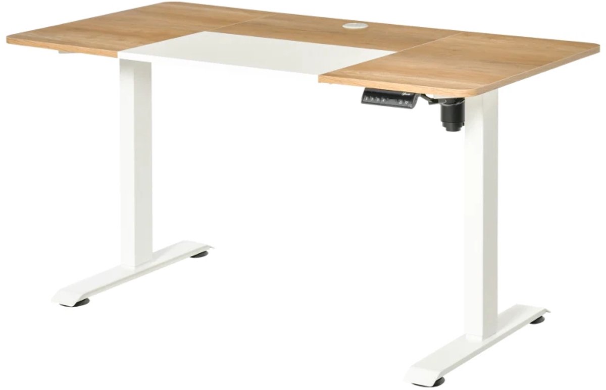 Zit-sta Bureau - Elektrisch Verstelbaar - In Hoogte Verstelbaar - 4 Geheugen Standen - Anti-botsings- en Oververhittingsbeveiliging - Computerbureau - Computer Tafel - Bureautafel - Desk - Game Bureau - Wit